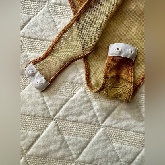 Zara Van Gogh Sunflowers Mesh Bodysuit - Picture 4 of 5